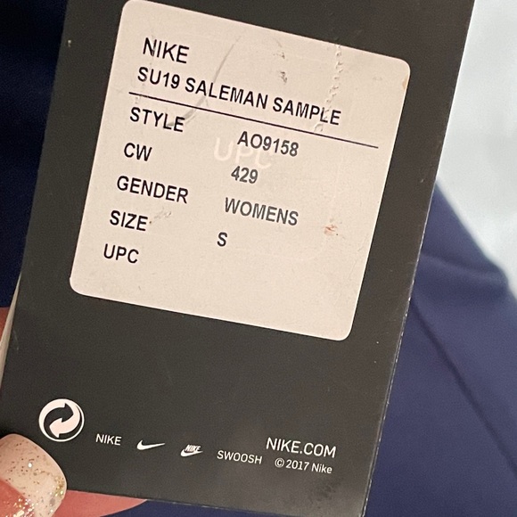 Nike Dri-Fit Racerback S Navy Lavender AO9158 athletic wear - Picture 3 of 9